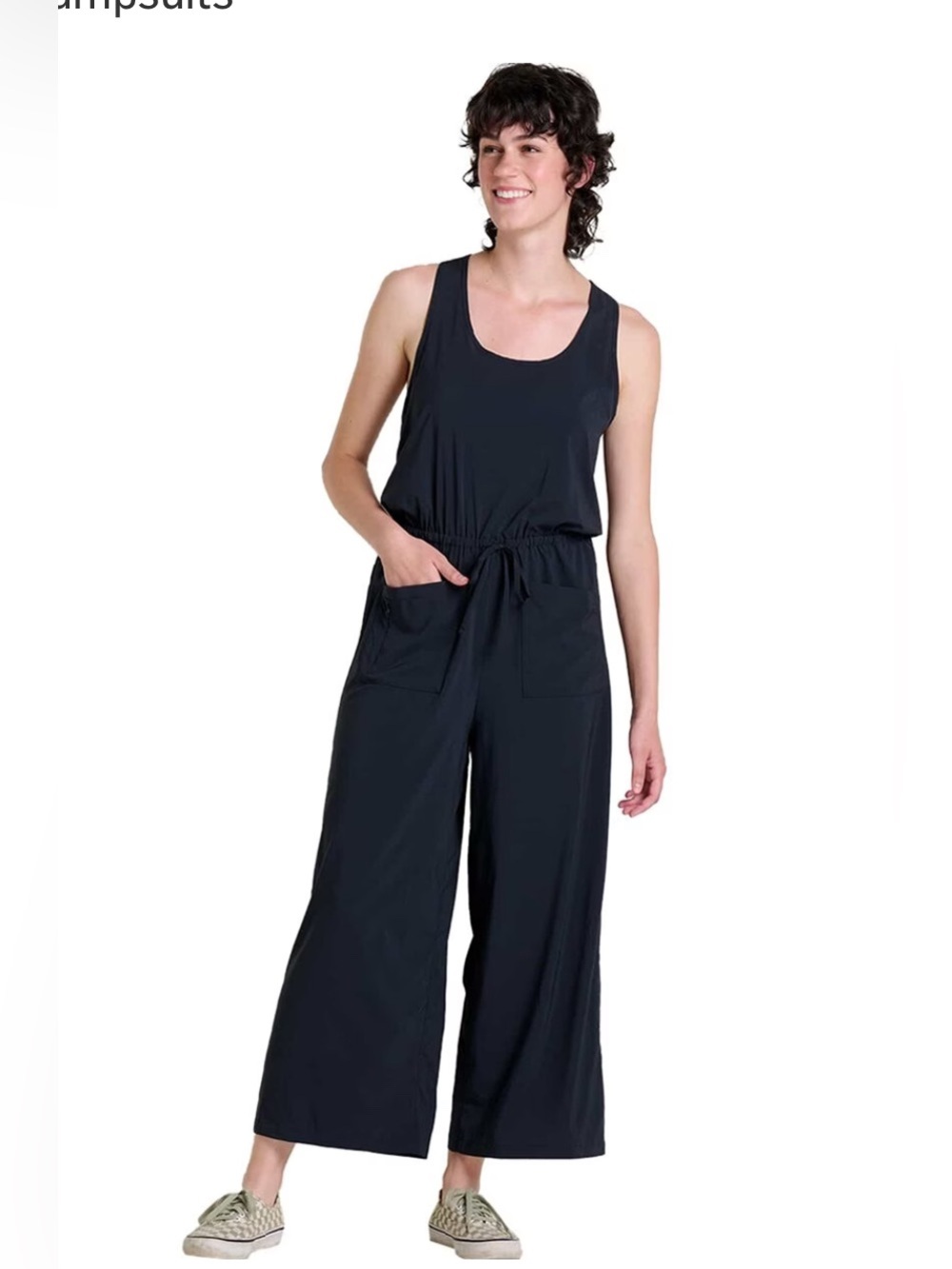 Toad&Co Sunkissed Livvy Black Medium Wide Leg Gorpcore Granola Utility Jumpsuit - Picture 11 of 11